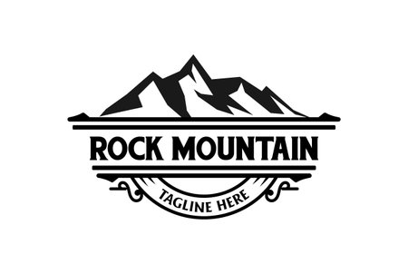 Vintage Rocky or Iceberg Ice Mountain Hill for Outdoor Expedition Adventure Badge Emblem Logo Design Vectorのイラスト素材