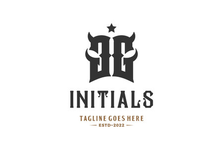 Vintage Initial Letter GG Type Text Font Word Typography Logo Designのイラスト素材