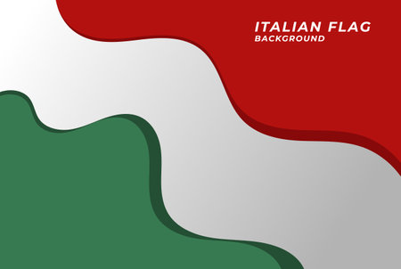 Simple Italian Wave National Flag Color Background Vectorのイラスト素材