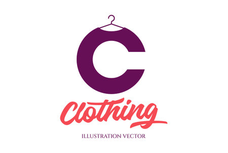 Simple Minimalist Initial Letter C for Clothing Fashion Icon Symbol Illustration Design Vectorのイラスト素材