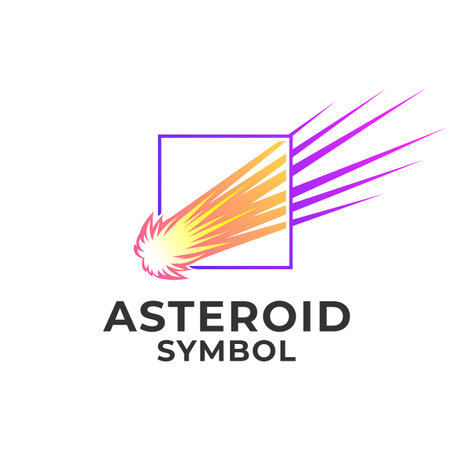 Fast Speed Impact Meteorite Asteroid Stone Icon Symbol Vector Illustrationのイラスト素材