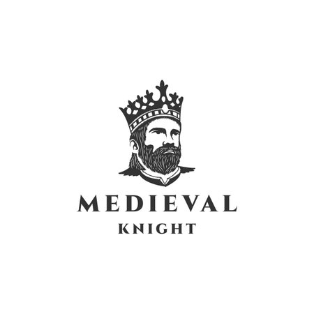 Medieval Crusades Knight Warrior Lord War King, Illustration Vectorのイラスト素材
