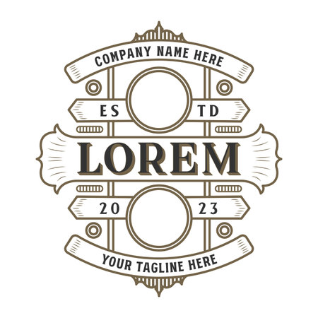 Vintage Border Frame Vintage Royal Crown Badge Emblem Stamp Label Logo Design Vectorのイラスト素材