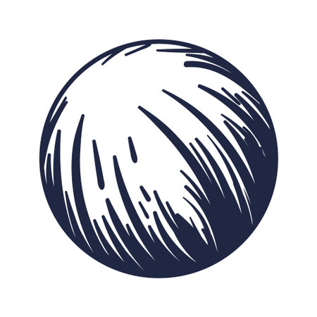 Vintage Retro Marbles Ball or Planet Illustration Vectorのイラスト素材
