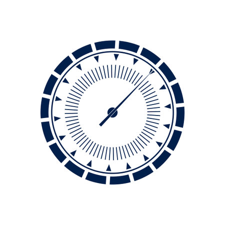 Analog Manometer or Barometer Illustration for Pressure or Vacuum Sensor Gaugeのイラスト素材