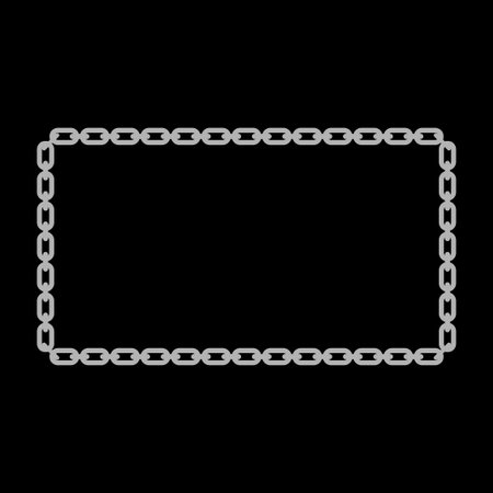 Simple Minimalist Chain Border Frame Illustration Symbol Design Vectorのイラスト素材