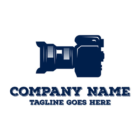 Vintage Retro Digital Photo Video Camera Icon for Photography or Video Recorder Illustration Vectorのイラスト素材