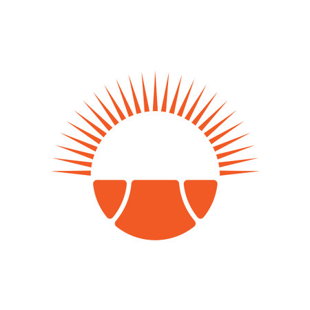 Half Sun Sunrise and Basket Ball Illustration Design Inspirationのイラスト素材
