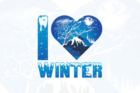 I love winter t shirt designのイラスト素材