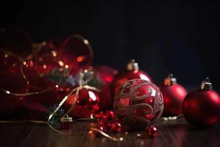 Christmas decorative composition, image generated by AIの素材
