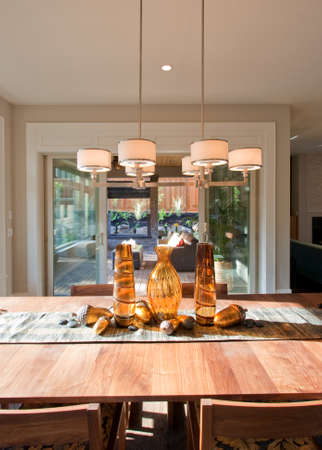Dining Room in New Luxury Homeの写真素材