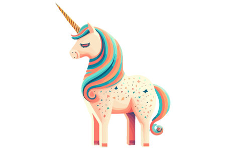 Caticorn vector illustrationのイラスト素材