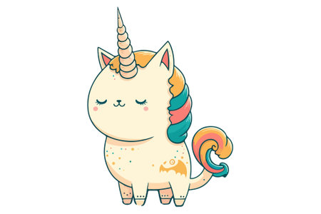 Caticorn vector illustrationのイラスト素材