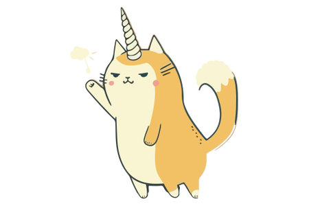 Caticorn vector illustrationのイラスト素材