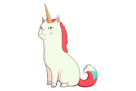Caticorn vector illustrationのイラスト素材