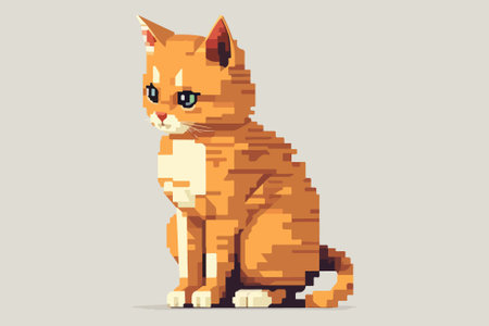 Cat pixel vector illustrationのイラスト素材