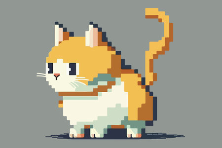 Cat pixel vector illustrationのイラスト素材