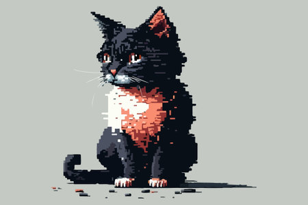 Cat pixel vector illustrationのイラスト素材