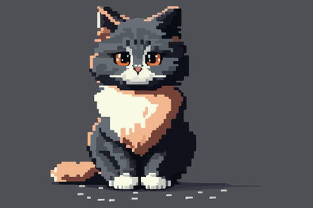 Cat pixel vector illustrationのイラスト素材