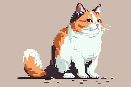 Cat pixel vector illustrationのイラスト素材