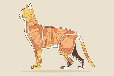 Cat Anatomy vector illustrationのイラスト素材