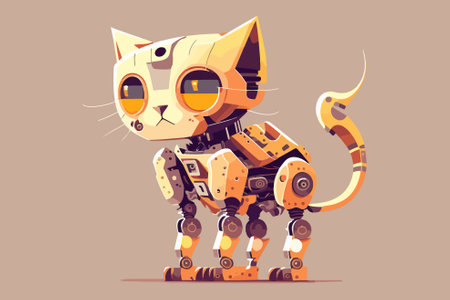 Cat robot vector illustrationのイラスト素材