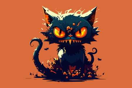 Cat monster vector illustrationのイラスト素材