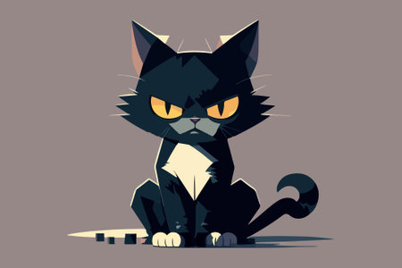 Cat full body character cartoon vector illustrationのイラスト素材