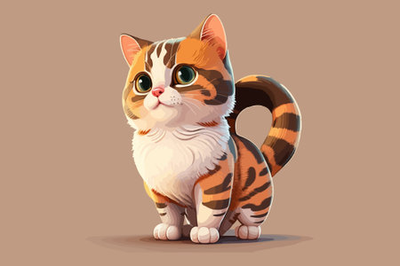 Cat kawaii character cartoon vector illustrationのイラスト素材
