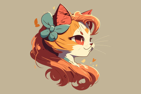 Cat full body character cartoon vector illustrationのイラスト素材