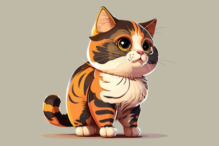 Cat kawaii character cartoon vector illustrationのイラスト素材