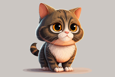 Cat kawaii character cartoon vector illustrationのイラスト素材