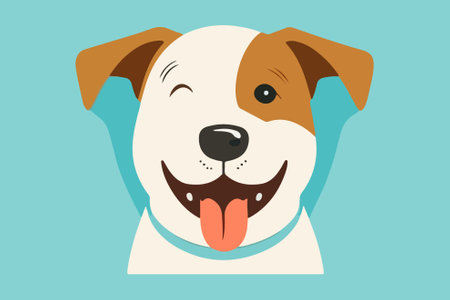 Jack russell terrier dog vector illustration in flat style.のイラスト素材