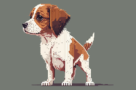 Cute beagle dog. Vector illustration in a flat style.のイラスト素材