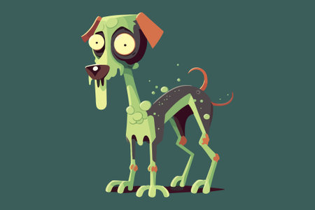 Funny cartoon dog. Vector illustration of a funny cartoon dog.のイラスト素材