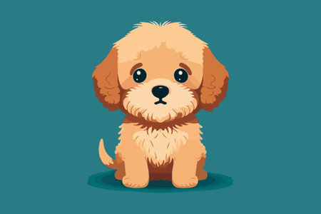 Cute cartoon dog breed Cocker Spaniel. Vector illustration.のイラスト素材