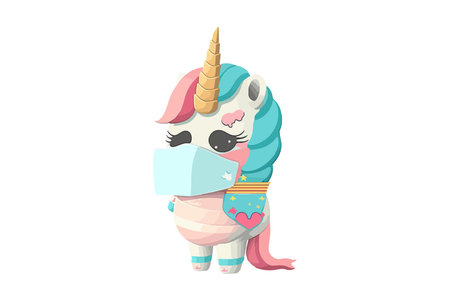 Cute Unicorn In Love Vector Illustration. Cartoon Fantasy Animal Character.