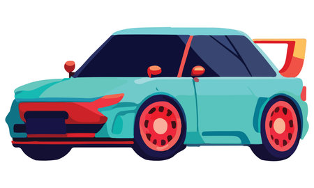Retro car vector illustration isolated on white background. Classic car.のイラスト素材