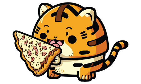 Tiger Taco Vector Illustrationのイラスト素材