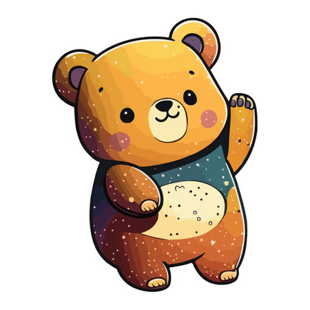 Bear Galaxy Vector Illustrationのイラスト素材