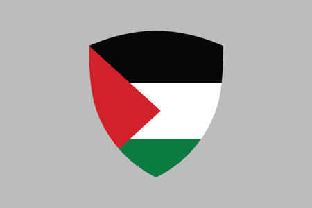 Flag of Palestine sign, original and simple Palestine flag, vector illustration of Palestine flagのイラスト素材