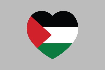 Flag of Palestine sign, original and simple Palestine flag, vector illustration of Palestine flagのイラスト素材