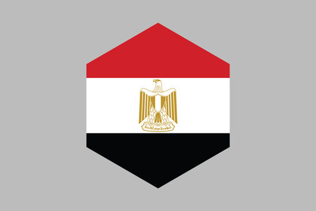 Egypt flag sign, National Egypt flag Vector illustration, Flag of the Arab Republic of Egypt, Illustration Flag of Egypt, Symbol of patriotism and freedom, Egyptian sign, Africaのイラスト素材