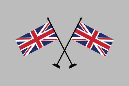 United Kingdom flag, The British flag, the UK flag, United Kingdom sign, United Kingdom British Flag, national flag of Great Britain, Flag of United Kingdom, Colorful, Standard colのイラスト素材