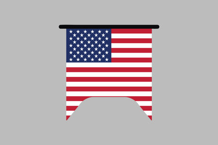 American flag sign, USA vector illustration, Vector flag of USA, united states, Coloured USA flag, Vector illustration of american flagのイラスト素材