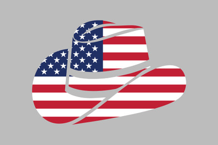 American hat with American flag, USA vector illustration, Vector flag of USA, united states, Coloured USA flag, Vector illustration of american flag , Uncle Sam's hatのイラスト素材