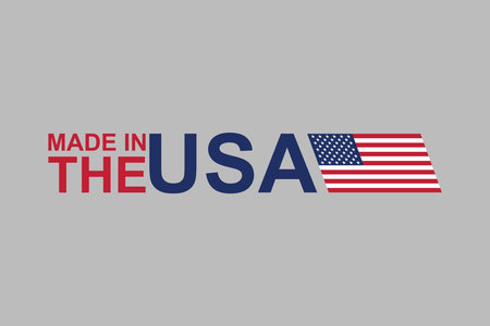 Made in the USA, United States of America, Vector made in USA sign, Made In the USA icon , US icon with American flagのイラスト素材