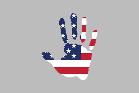 Peace for America, USA shape, USA vector illustration, Vector flag of USA, united states, Coloured USA flag, Vector illustration of american flagのイラスト素材