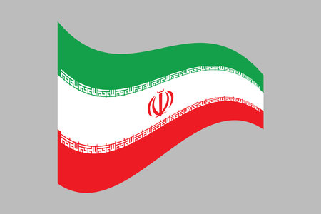 Iran flag, The flag of Iran, Flag of Iran national country symbol illustration Vector, Rectangle Iran flag illustration, Flat vector illustrationのイラスト素材