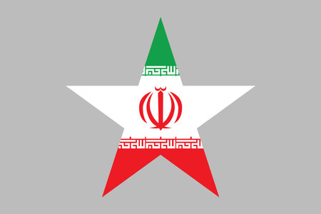Iran flag sign, Iran flag vector graphic, Iran country flag is a symbol of freedom, National Iran flag, vector illustrationのイラスト素材